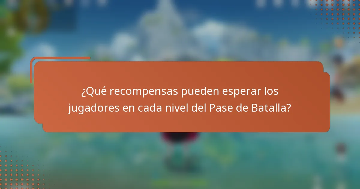 ¿Qué recompensas pueden esperar los jugadores en cada nivel del Pase de Batalla?